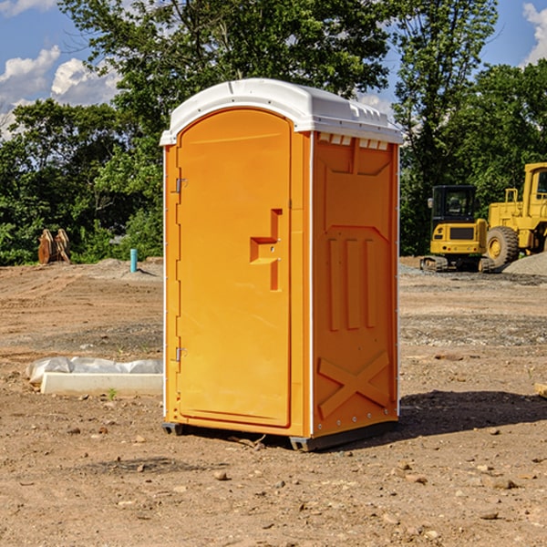 how often are the portable restrooms cleaned and serviced during a rental period in Stagecoach NV